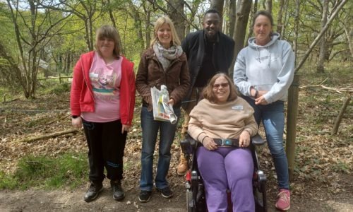 Staff team in a woodland setting