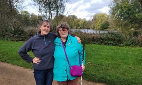 Jane and Caroline enjoying an Autumn walk