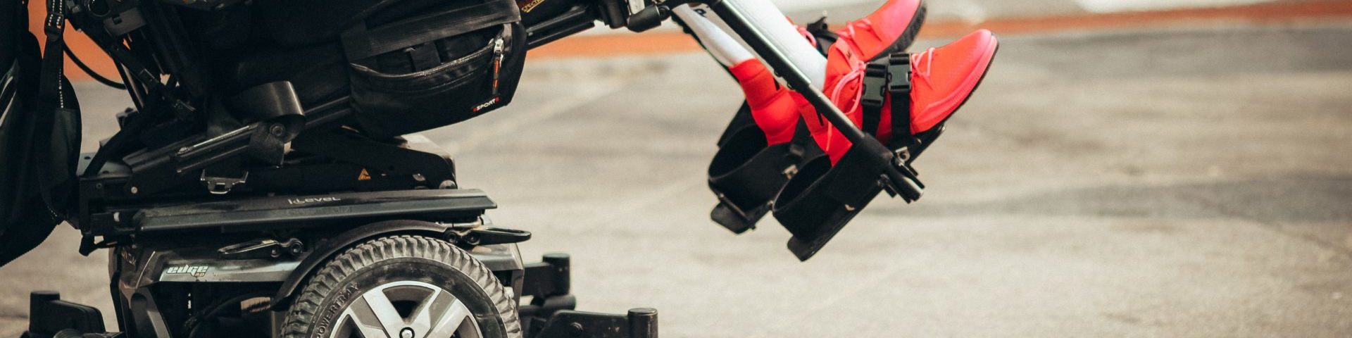 Image of the wheels of a power chair