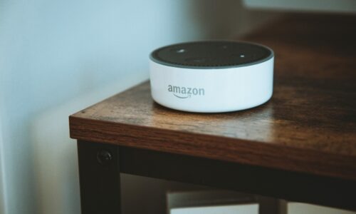 Photo of an Amazon Alexa on a table