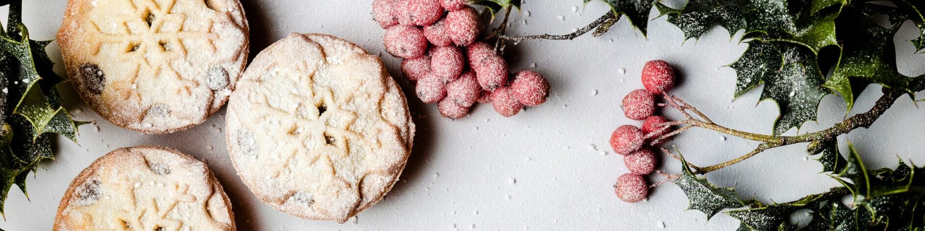 Mince pies and holly