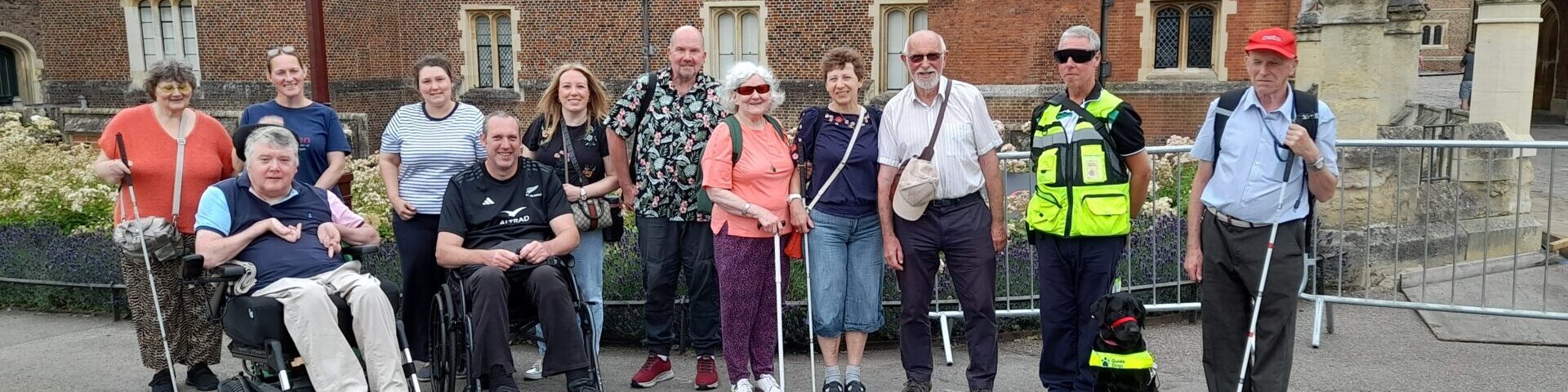 Coalition and IMHN members and staff outside Hampton Court Palace