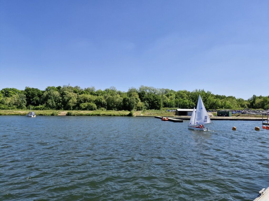 Sailing boat on a lake