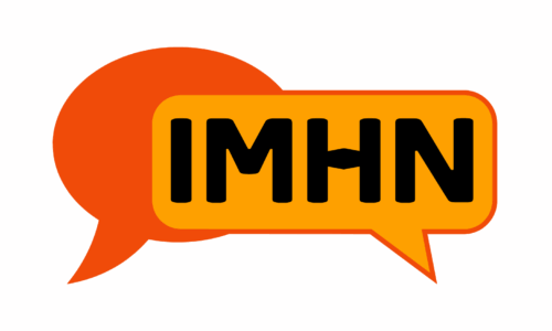 IMHN logo with two orange speech bubbles, one speech bubble has 'IMHN' letters in it.