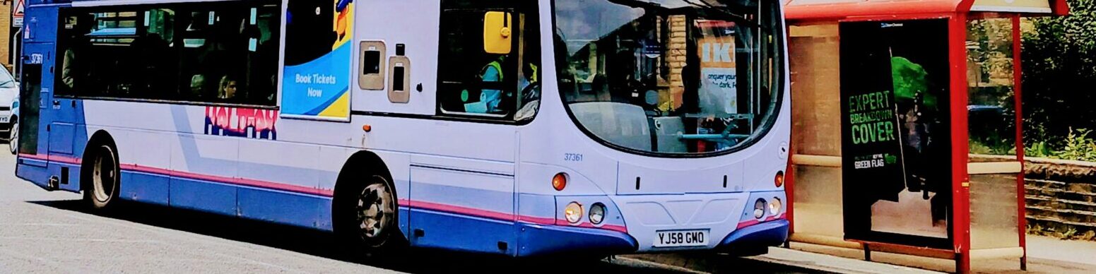 Bus at a bus stop