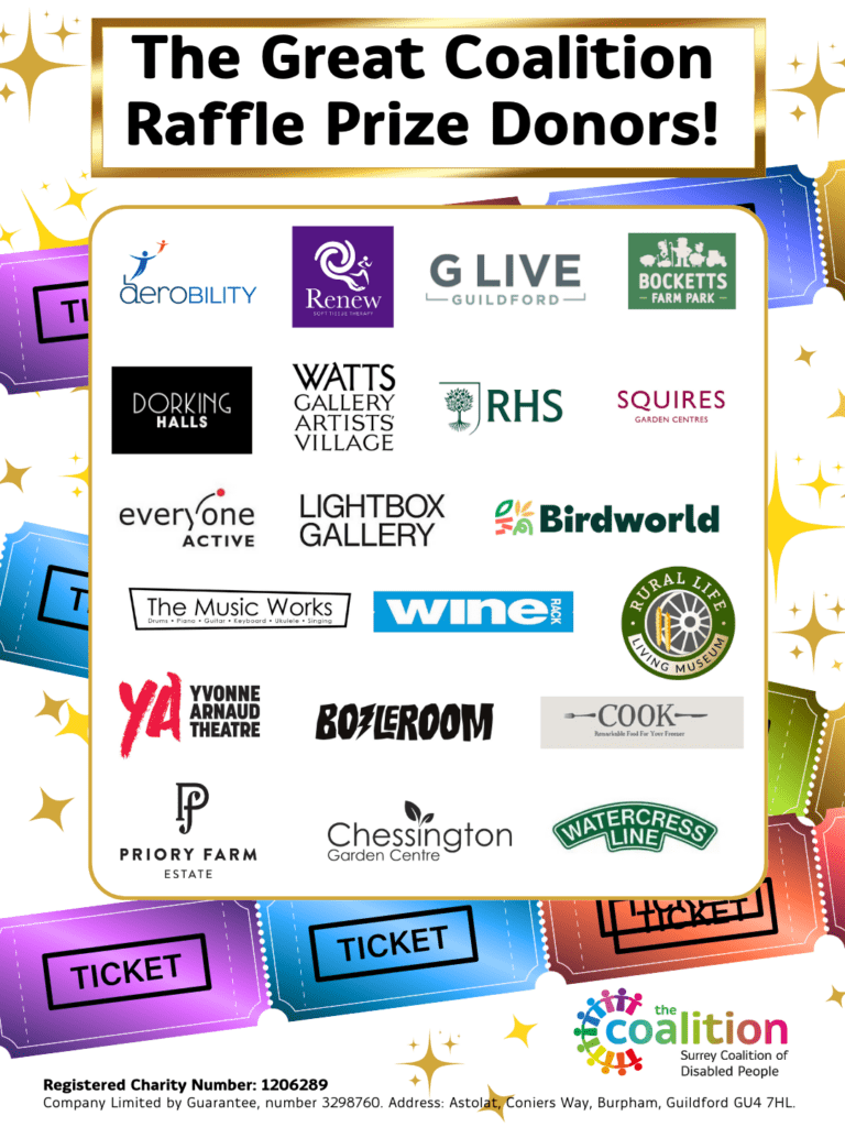 Poster with all the logos on from the raffle prize donors. 