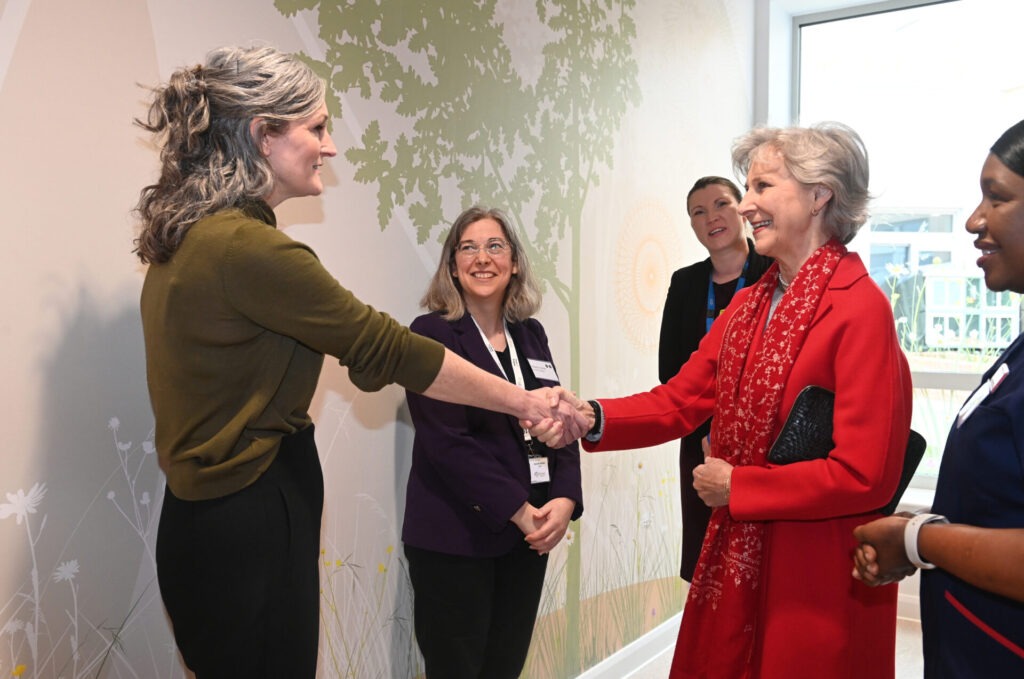 Wendy from the IMHN team with Her Royal Highness the Duchess of Gloucester and Silverwood staff.