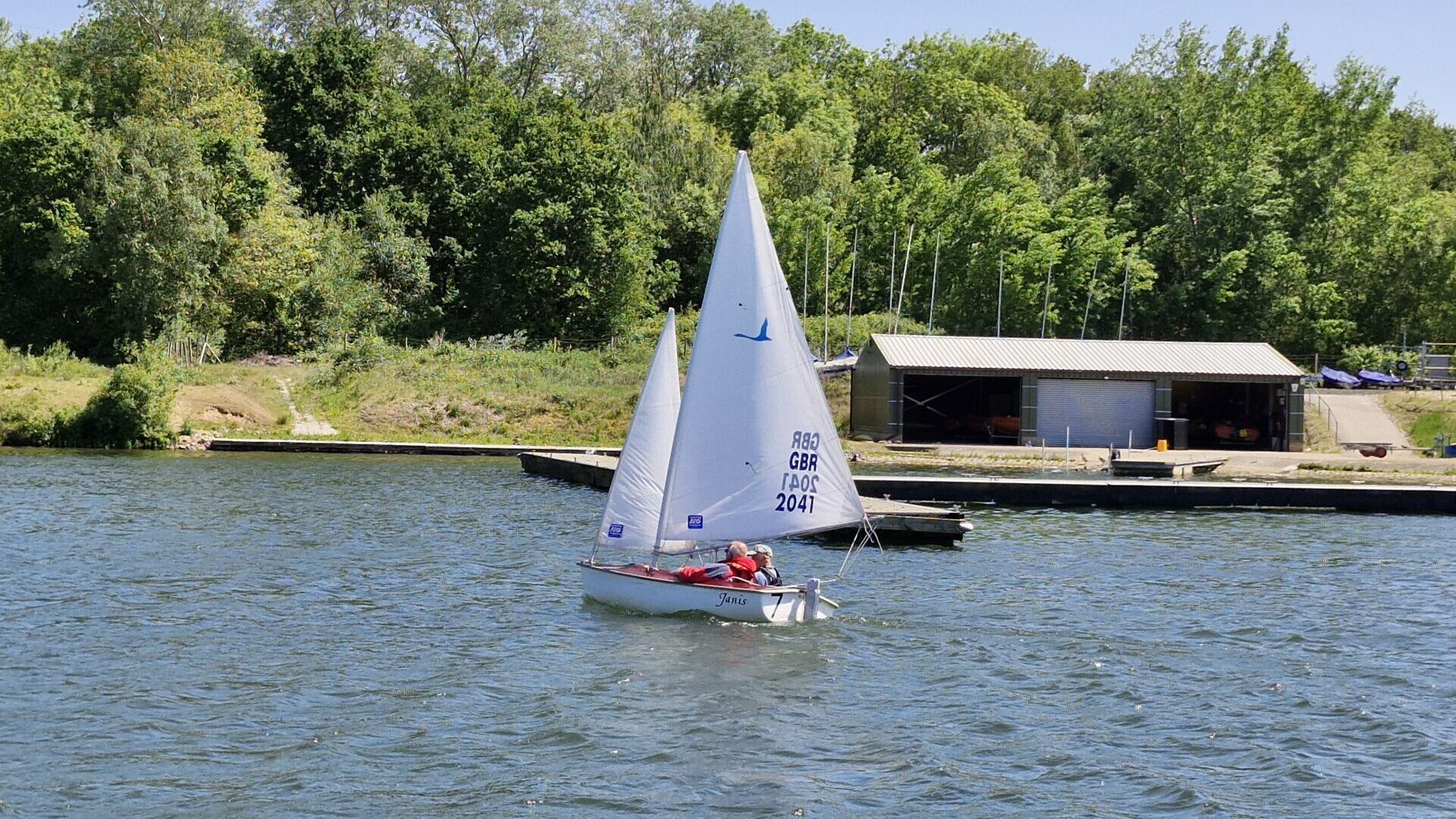 Sailing boat on a lake