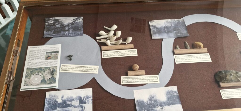 Artifacts at Bourne Hall to do with the river.