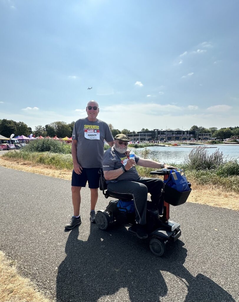David and David in front of dorney lake 