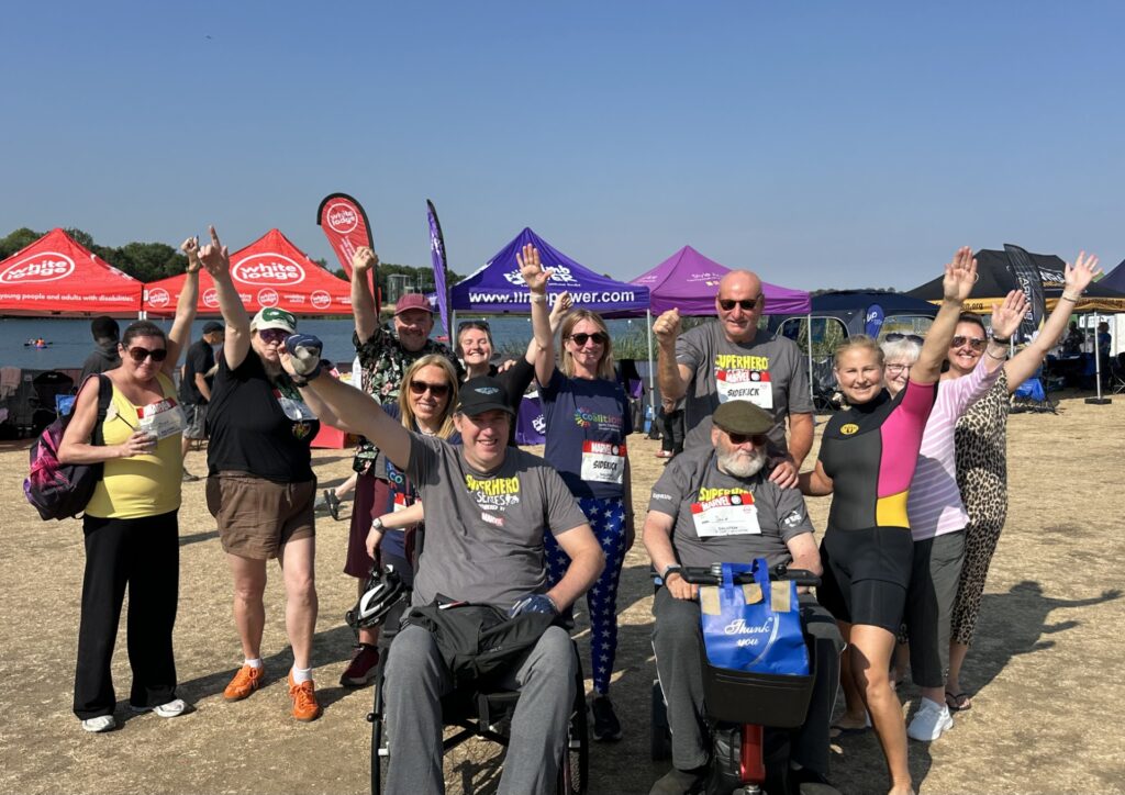 Group photo of our Superhero Tri team 